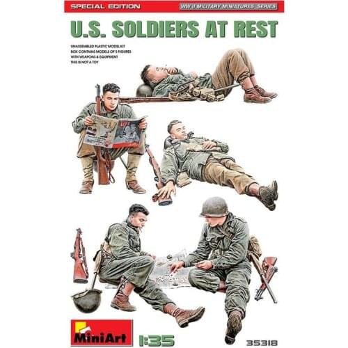 MiniArt 35318 1/35 Scale "U.S. Soldiers at Rest. Special Edition" Model Kit