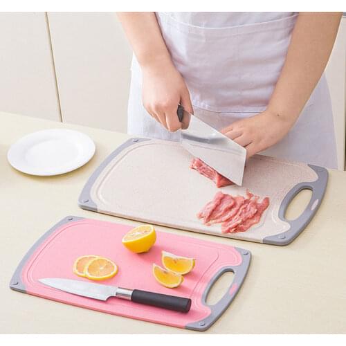 Fashion Antibacterial Cutting Board Durable Wheat Straw Anti Skid Cutting Board Biodegradable Fruit Cutting Board Kitchen Tools