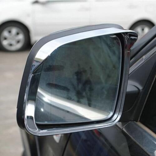 Rear view mirror block rain eyebrow Cover Trims ABS Chrome Car Styling Accessories 2pcs For dodge durango 2017 2018 2019