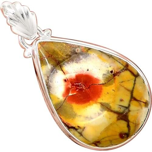 NiaoZaiFei YunZaiKan Genuine MAXICAN BIRD EYE Pendant 925 Sterling Silver, 41 mm, MHBAP6071
