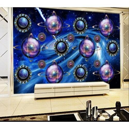 Papel de parede Fantasy starry universe planet Background Wall 3D wallpaper mural,living room home decor