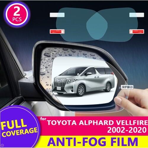 Full Cover Anti Fog Rainproof Film for Toyota Alphard Vellfire 10 20 30 2002~2018 Car Rearview Mirror Protective Film 2016 2017