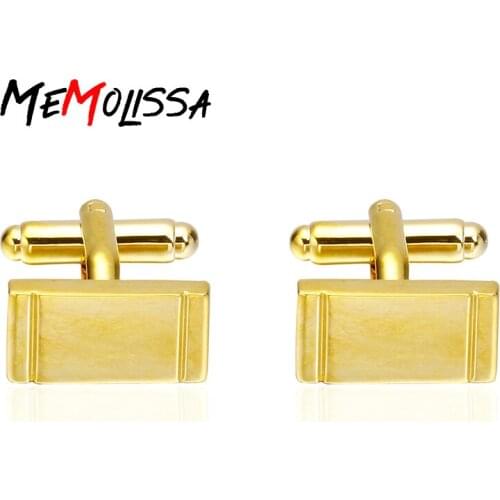 MeMolissa Luxury shirt cufflinks for mens Brand cuff buttons Gold cuff links High Quality Classic wedding abotoaduras Jewelry