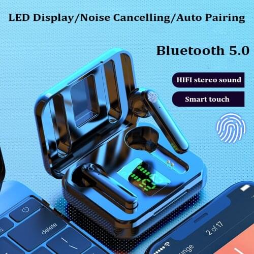 TWS Wireless Bluetooth Earphone Bluetooth Headphones With Mic Noise Canceling Sports Waterproof Earbuds Running Headset HD Call