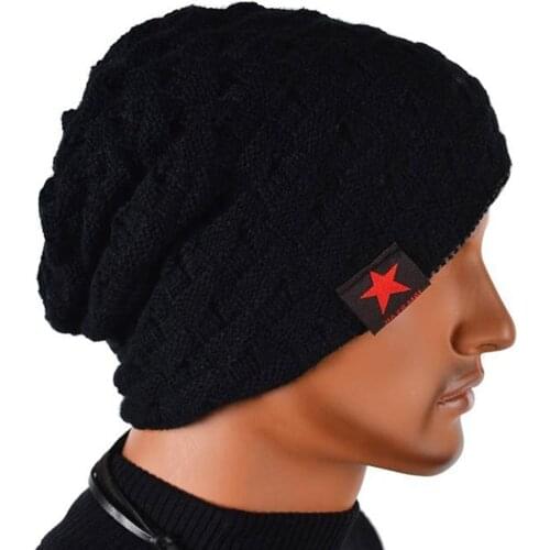 Star Spring Knitting Little Hollow Out Design Crochet Hat Men Warm Winter Beanie Bonnet Woman New Beanies Knitted Solid Cute Hat