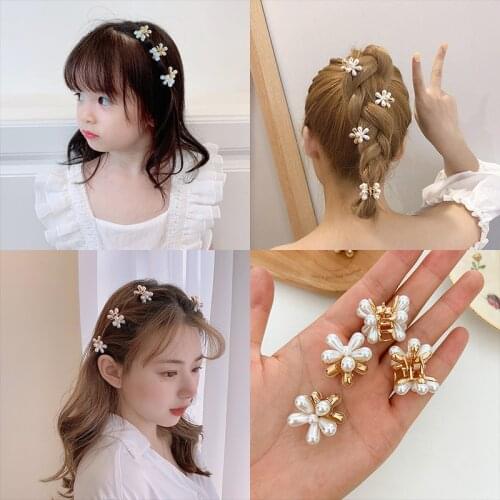 1/2/3/4pcs Sweet Pearl Camellia Hair Claw Fashion New Gold Flower Hair Clip Set Women Girls Elegant Hair Accessories Wholesale
