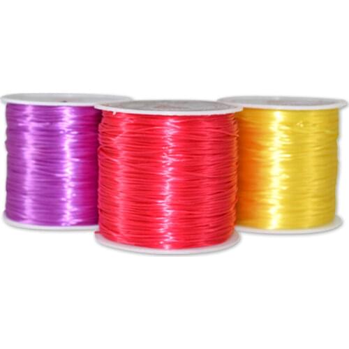 10pcs/lot 0.5mm50m Flat Crystal Elastic Thread for Beads Line Diy Manual Craft Accessories String Rope