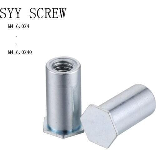 30-220pieces M5-7.2mm hole blind rivet studs PEM BSO riveted studs standoff carbon steel blue zinc plating blind hole rivet nut