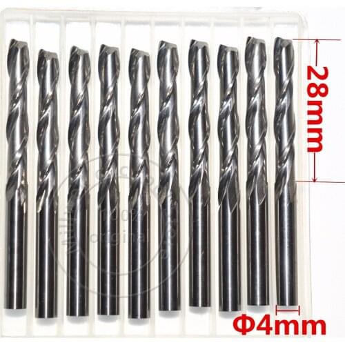 4mm*28mm,Freeshipping,CNC wood tool,carbide End Mill,woodworking insert router bit,2 flute up cut end mill,MDF,PVC,Acrylic