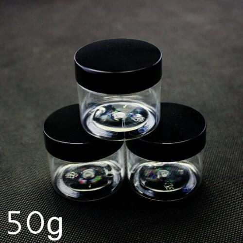50pcs 50g Cream Jar, 50CC Clear PET jar, 50cc plastic cream bottle