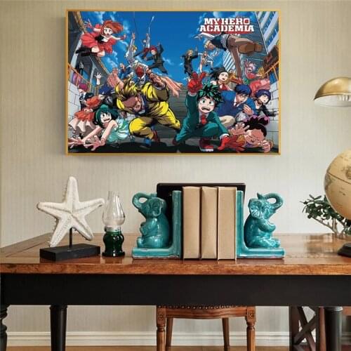 Anime Japanese Manga My Hero Academia Canvas Painting Poster Wall Art and Prints Room Decor Pictures for Living Home Decoration