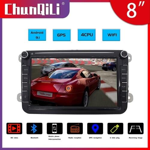 ChunQiLi Autoradio 8" Touch Screen 2 Din Car Radio MP5 Bluetooth USB FM Radio Multimedia Player Rear View Camera For Volkswagen