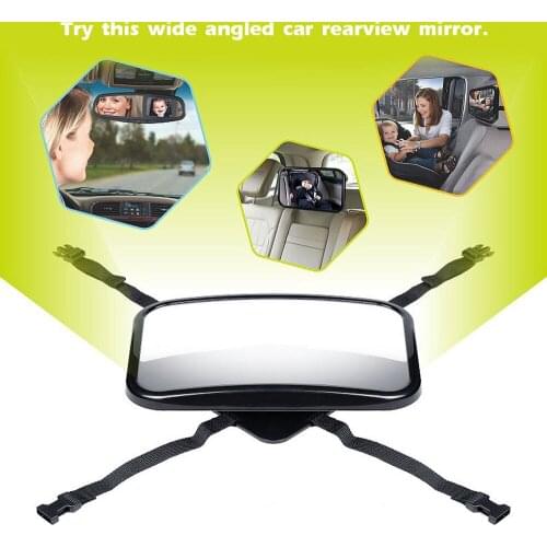 Car Mirror Safety Backseat Mirror Wide Angled Rear Facing Baby View Mirror Acrylic 360 Degree Adjustable Car Seat Accessories