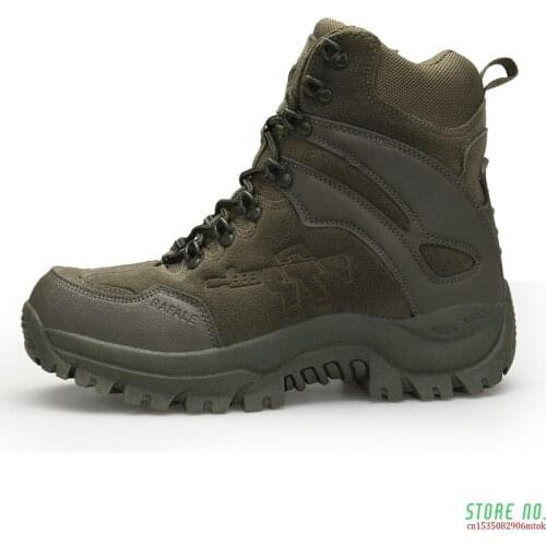 Tactical Military Combat Boots Men Genuine Leather US Army Hunting Trekking Camping Mountaineering Winter Work Shoes Boot