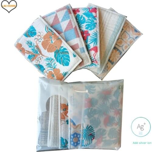 Brand 5PCS Soft Cleaning Sponge Microfiber Cloth Absorbent Kitchen Sponge Brown Housework Dishwashing Rags Bathroom cleaning