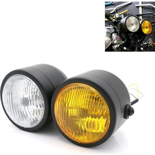 CG125 Vintage Motorcycle Headlights Motorbike Modification Retro Aluminum Front Light