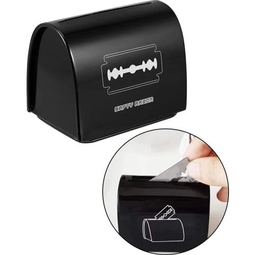 Blade Disposal Case Bank for Bathroom Used Razor Blades Box Accessories