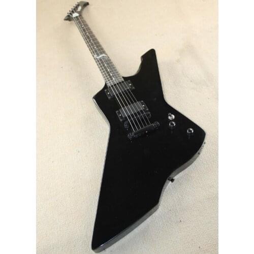 Glossy black snakebyte james hetfield electric guitar ROSEWOOD fretboard Snake explo guitar 9V active pickups free shipping