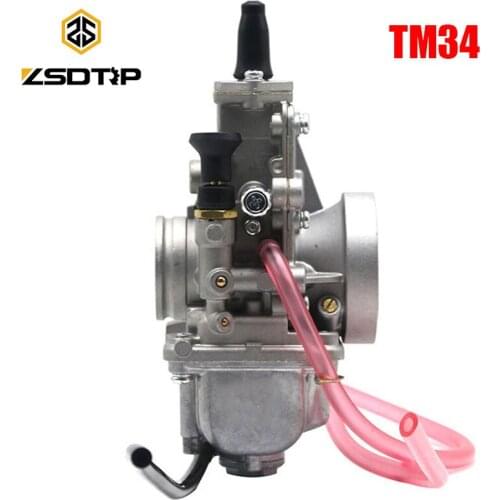 ZSDTRP TM34-2 34mm TM Mikuni Carburetor For Flat Slide Smoothbore Carb