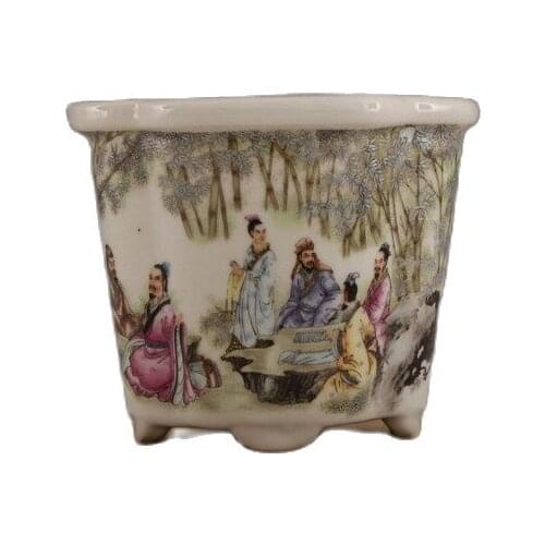 Chinese old porcelain of flowerpots of fleshy plants