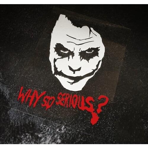 Classic Film Anime Character Auto Body Door Stickers Car Styling Viny Decals for Why So Serious Joker Face