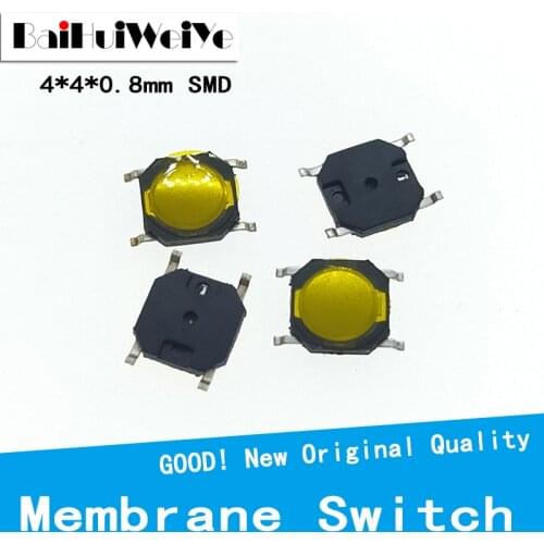 50PCS/LOT Membrane Switch Micro Tact Switch Touch 4*4*0.8MM SMD 4PIN 4*4*0.8mm Switch Micro Switch SMD