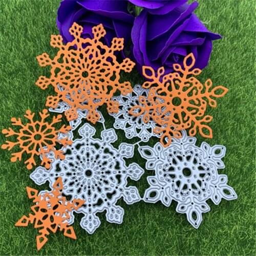4pcs snowflake window grille handmade DIY album scrapbook greeting card decoration metal cutting mold