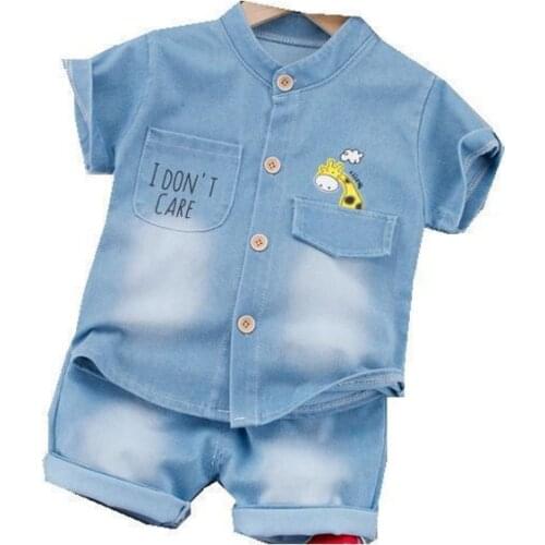 Fashion Summer Kids Casual Costume Children Cartoon Clothes Infants T-Shirts Shorts 2Pcs/sets Baby Boys Girls Cotton Tracksuits