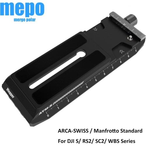 DSLR Camera Counterweight Mounting Plate For DJI Ronin S RS2 Zhiyun Crane Feiyu Gimbal Quick Release Plate ARCA Manfrotto Clamp