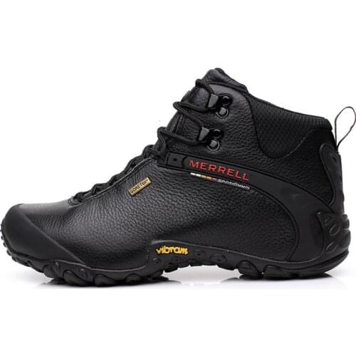 Hot Sales Merrell Mens Outdoor Sneakers Leisure Tourism Wearable Genuine Leather Climbing Mountaineering Sports Shoes 39-44
