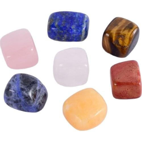Natural Chakra set 7 pieces/box tumbled Stones Gemstone Rock Mineral Crystal polish Healing meditation for feng shui decor