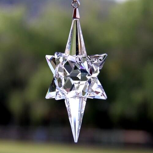 New 45*89mm Crystal Glass Car Hanging Decor Pendant Ornament Prisms Drop Home Decoration