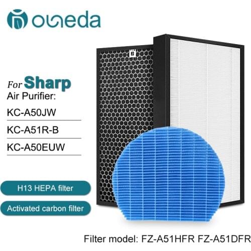 Sharp Air Purifier Filter KC-A50JW KC-A51R-B Hepa Filter FZ-A51HFR Actived Carbon Filter FZ-A51DFR Filter for Humidifier Parts