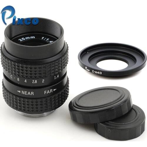 Pixco 25mm F1.4 for Micro 4/3 m4/3 for Nikon 1 for Fuji FX for Pentar Q for NEX for EOS.M CCTV TV lens + C Mount