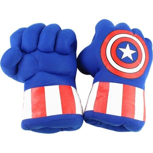 11" 28cm Marvel Avengers Superhero Captain America Plush Gloves Captain Performing Props Toys Gift for Kids