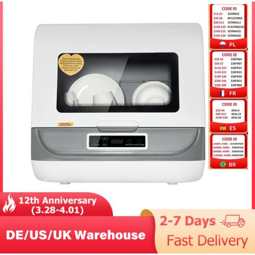 Dishwasher full-automatic domestic desktop small disinfection cabinet mini intelligent embedded dishes mini washing machine