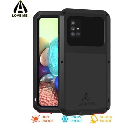 For Samsung Galaxy A71 5G Case LOVE MEI Shock Dirt Proof Water Resistant Metal Armor Cover Phone Case for Samsung Galaxy A51 A41