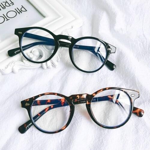 Transparent Computer Glasses Frame Women Men Anti Blue Light Round Eyewear Blocking Glasses Optical Spectacle Eyeglass