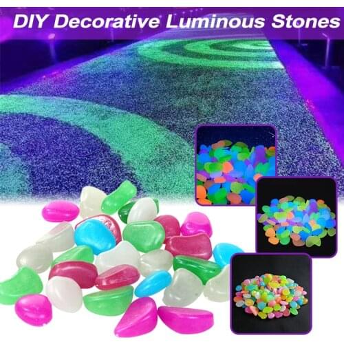 Garden Pebbles Stones for Yard Diy Decorative Luminous Stones Walkways Garden Decoration 100pcs E7