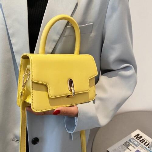Womens Mini Flap Crossbody Bags PU Leather Ladies Shoulder bag Handbags 2021 new Luxury Famous Brand Female Totes bolsas yellow