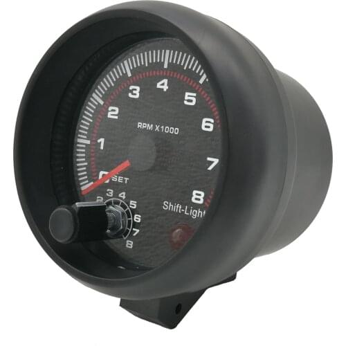 Universal Digital Car Speedometer 8000RPM Black Car Tachoscope Gauge Revolution Meter 12V 3.75 Inch Auto Truck Tachometer