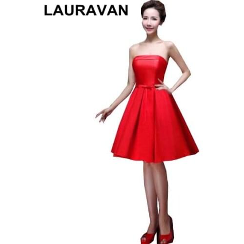 Black and red strapless holiday bridesmaid vintage dresses brides maid unique gowns pageant dress for sweet 16 free shipping