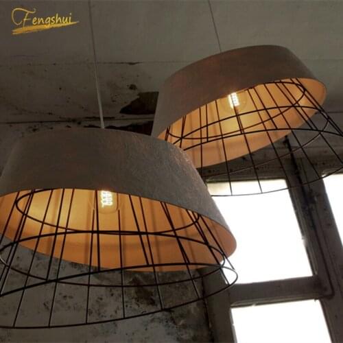 Nordic Iron Art Pendant Lights Lighting American Industrial Pendant Lamp Dinning Room Restaurant Kitchen Cafe Decor Hanging Lamp