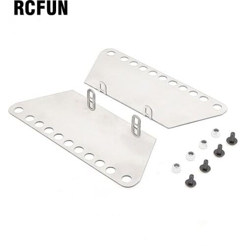 1Pair Metal Pedal Side Pedal Foot Plate Footstep Balance Brow Upgrade Modify Spare Parts for RC Car Model D90D91 Defender DIY Ac