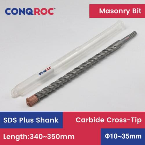 350mm SDS Plus Drill Bit YG8 Carbide Cross Tip Hammer Masonry Drill Bit
