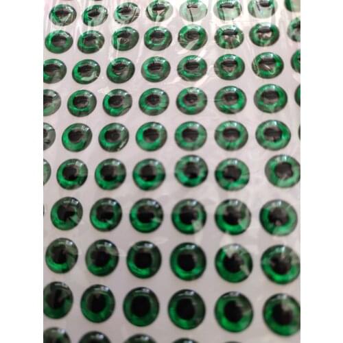 4mm 5mm 6mm 7mm 8mm Fishing Lure Eyes Green Black Round Pupil 3D soft Holographic Lure Eyes For Crankbaits Fly Tying Jigs Crafts