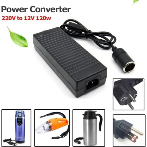 Auto car cigarette power converter socket for car heating cup/ vacuum cleaner/vehicle water gun 220V to 12V 120W Car accessories