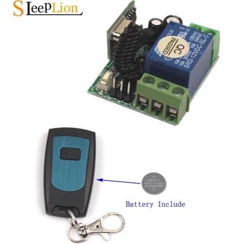 Sleeplion 315MHz 433MHz Wireless RF Remote Control Light Switch 10A Relay DC 12V 1 CH Channel 1CH Receiver Module Transmitter
