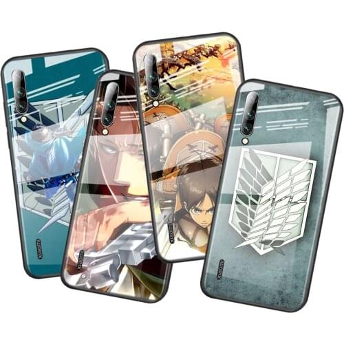 Tempered Glass Cover Attack on Titan For Xiaomi Mi 11 11i 10T CC9E CC9 9T Note 10 Ultra Pro Lite 5G Phone Case