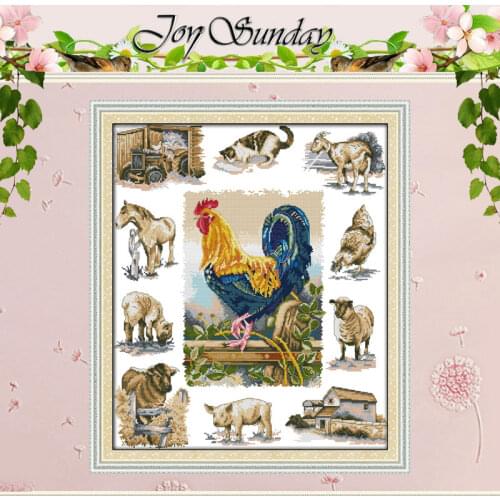Domesticated Animals Patterns Counted Cross Stitch 11CT 14CT Cross Stitch Set wholesale Cross-Stitch Kit Embroidery Needlework